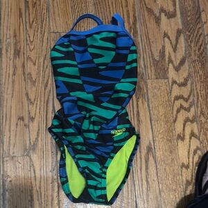 Speedo Kids Swimwear - Disco Boom Flyback Blue and Green